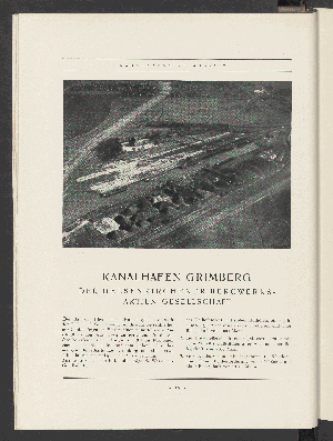 Vorschaubild von Kanalhafen Grimberg Der Gelsenkirchener Bergwerks-Aktien-Gesellschaft