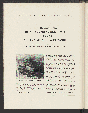 Vorschaubild von Die Bedeutung Der Donauufer Budapests In Bezug Auf Handel Und Schiffahrt