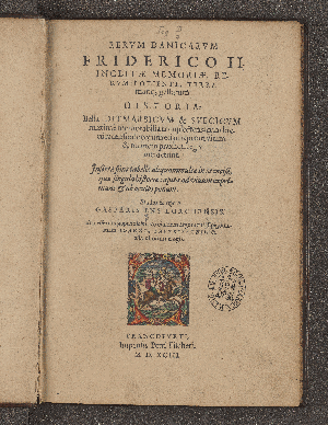 Vorschaubild von Rervm Danicarvm Friderico II. Inclitæ Memoriæ, Rervm Potiente, Terra mariq[ue] gestarum Historia