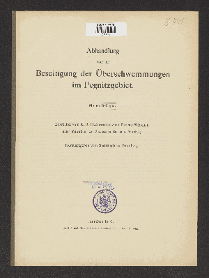 Vorschaubild von [Abhandlung über die Beseitigung der Überschwemmungen im Pegnitzgebiet]