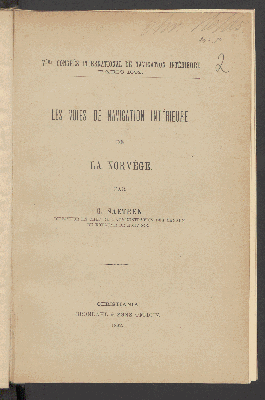 Vorschaubild von [Les voies de navigation intérieure de la Norvége]