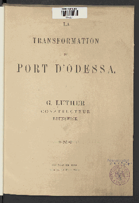 Vorschaubild von La transformation du port d'Odessa