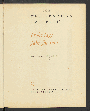 Vorschaubild von Westermanns Hausbuch