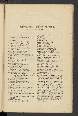 Vorschaubild von Alphabetisches Inhaltsverzeichnis.