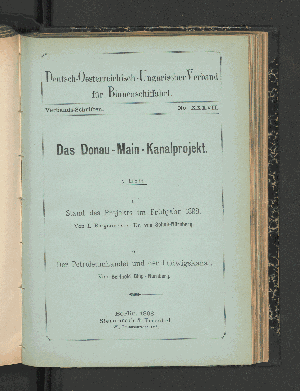 Vorschaubild von Stand des Projekts im Frühjahr 1898