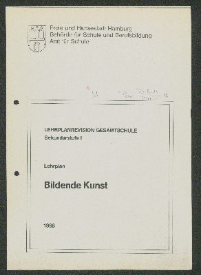 Vorschaubild von Lehrplan Bildende Kunst