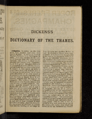 Vorschaubild von [Dickens's dictionary of the Thames, from its source to the Nore]