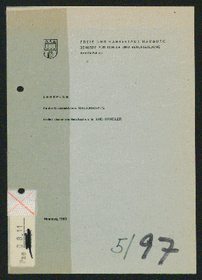 Vorschaubild von Lehrplan für das Unterrichtsfach Bibliographie in den Klassen der Berufsschule für Buchhändler