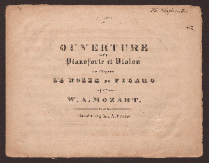 Vorschaubild von Ouverture Pour Pianoforte et Violon