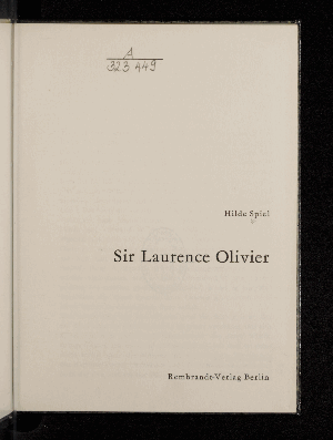 Vorschaubild von Sir Laurence Olivier