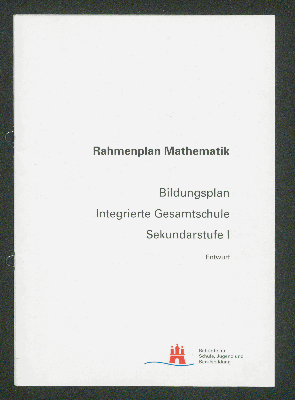 Vorschaubild von Rahmenplan Mathematik