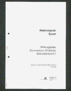 Vorschaubild von Rahmenplan Sport