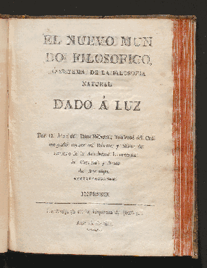 Vorschaubild von El nuevo mundo filosofico, o sistema de la filosofia natural