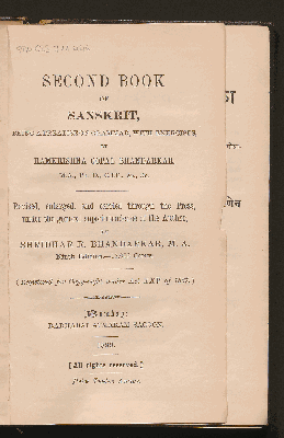Vorschaubild von Second Book of Sanskrit