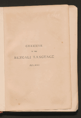 Vorschaubild von [Grammar of the Bengali language, Literary and Colloquial]