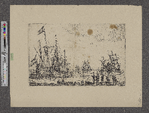 Vorschaubild von [Vier große Segelschiffe im Hafen]