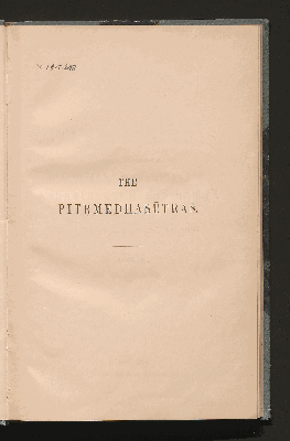 Vorschaubild von The Pitṛmedhasūtras of Baudhāyana, Hiraṇyakeśin, Gautama