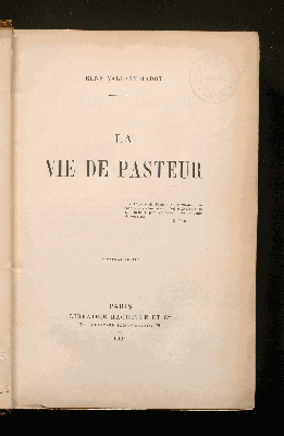 Vorschaubild von La vie de Pasteur