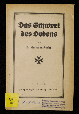 Vorschaubild von Das Schwert des [Jungdeutschen] Ordens