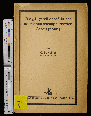 Vorschaubild von [Die "Jugendlichen" in der deutschen sozialpolitischen Gesetzgebung]