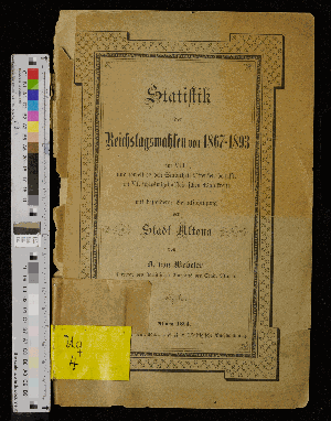 Vorschaubild von [Statistik der Reichstagswahlen von 1867 - 1893]