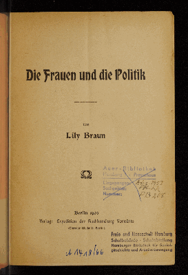 Vorschaubild von Die Frauen und die Politik