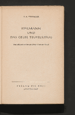 Vorschaubild von Hermann und das gelbe Teufelszeug