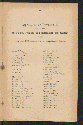 Vorschaubild von Alphabetisches Verzeichniss
sämmtlicher
Mitglieder, Freunde und Beförderer der Anstalt,
welche 
im Jahre 1896 zu den Kosten beigetragen haben.