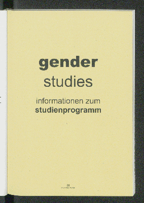 Vorschaubild von gender studies