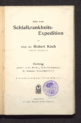 Vorschaubild von Ueber meine Schlafkrankheits-Expedition