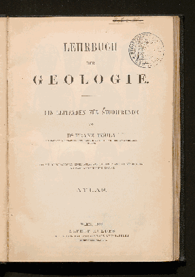 Vorschaubild von [Lehrbuch der Geologie]