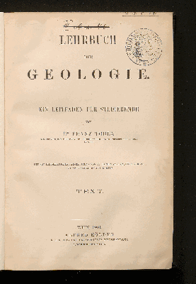 Vorschaubild von [Lehrbuch der Geologie]