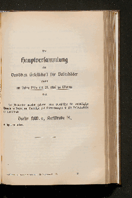 Vorschaubild von Die Hauptversammlung der Deutschen Gesellschaft für Volksbäder findet im Jahre 1906 am 23.05 zu Worms statt.