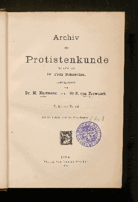 Vorschaubild von [Archiv für Protistenkunde]