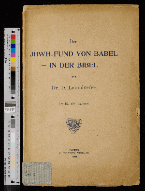 Vorschaubild von [Der JHWH-Fund von Babel - in der Bibel]