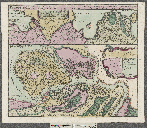 Vorschaubild von Nova et accuratißima Urbis St. Petersburg à Rußorum Imperatore Petro Mexiewiz Ao. 1703 ad ostium Nevae Fl. conditae et regionis circumjacentis Delineatio