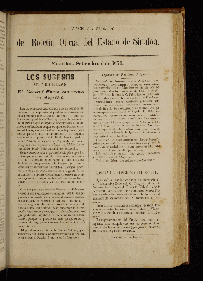 Vorschaubild von Alcance al Num. 32 del Boletin Oficial del Estado de Sinaloa.