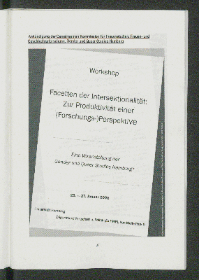 Vorschaubild von Ankündigungen der Gemeinsamen Kommission für Frauenstudien, Frauen- und Geschlechterforschung, Gender und Queer Studies Hamburg