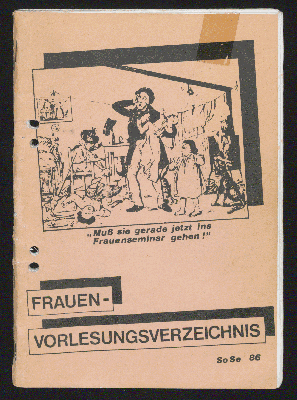 Vorschaubild von [Frauenvorlesungsverzeichnis]