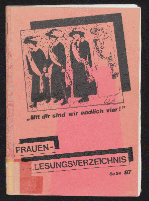 Vorschaubild von [Frauenvorlesungsverzeichnis]