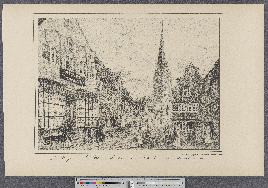 Vorschaubild von Die Straße hinter St. Peter in Hamburg u. die St. Petri Kirche 1837, nebst den Domkurien
(Hamburg's Vergangenheit in bildlichen Darstellungen ; I,42)