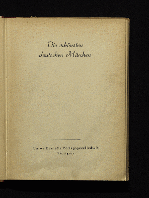 Vorschaubild von Die schönsten deutschen Märchen