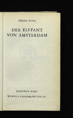 Vorschaubild von Der Elefant von Amsterdam