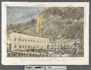 Vorschaubild von Der Brand der St. Petri Kirche am 7ten Mai 1842 vom Hofe des Johanneums gesehen
(Hamburg's Vergangenheit in bildlichen Darstellungen ; II,29a)