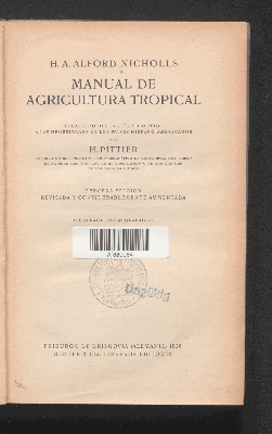 Vorschaubild von Manual de agricultura tropical