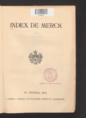 Vorschaubild von Index de Merck