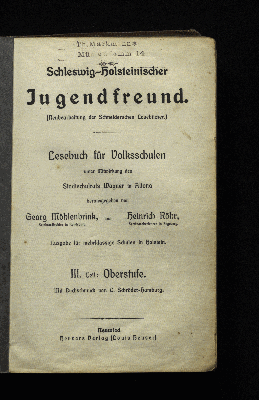 Vorschaubild von [Schleswig-Holsteinischer Jugendfreund]