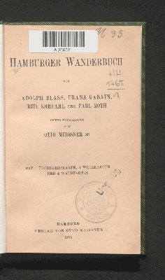 Vorschaubild von Hamburger Wanderbuch