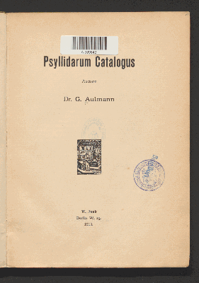 Vorschaubild von Psyllidarum Catalogus