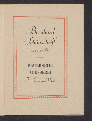 Vorschaubild von Bernhard Schönschrift